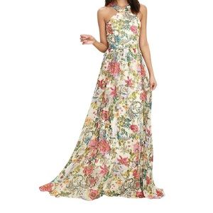 Lulu’s Lilja cream floral print maxi